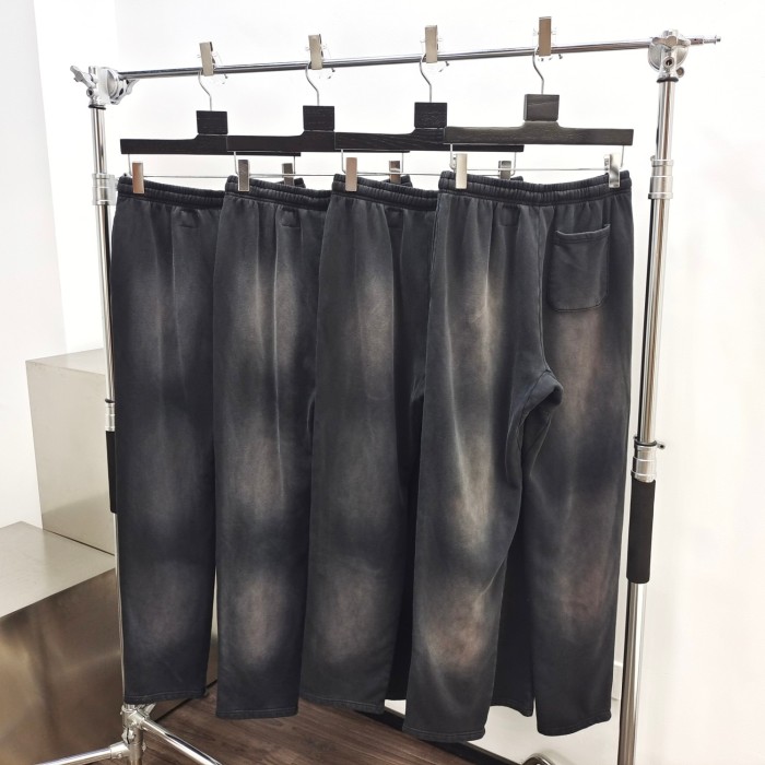 [Big & Tall for weights up to 260 lbs]1:1 quality version Half face frayed crew neck Sweatshirt & Pants Set with NFC tag