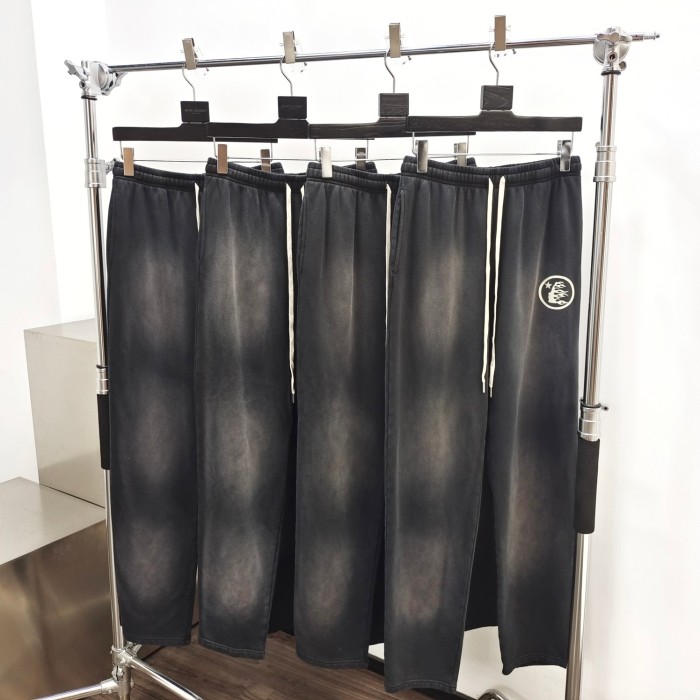 [Big & Tall for weights up to 260 lbs]1:1 quality version Half face frayed crew neck Sweatshirt & Pants Set with NFC tag