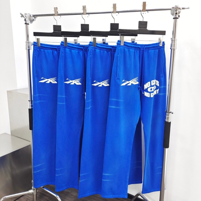 [Big & Tall for weights up to 260 lbs]1:1 quality version White NG Printed Blue Hoodie & Pants Set with NFC tag