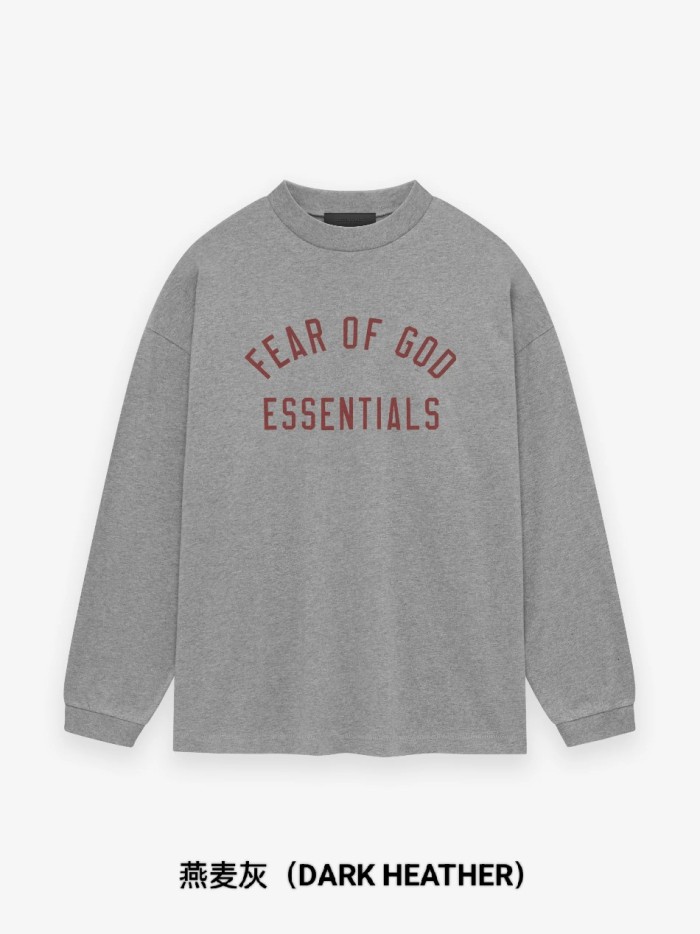 1:1 quality version Letter LOGO Round Neck Long Sleeve T-Shirt 2 colors