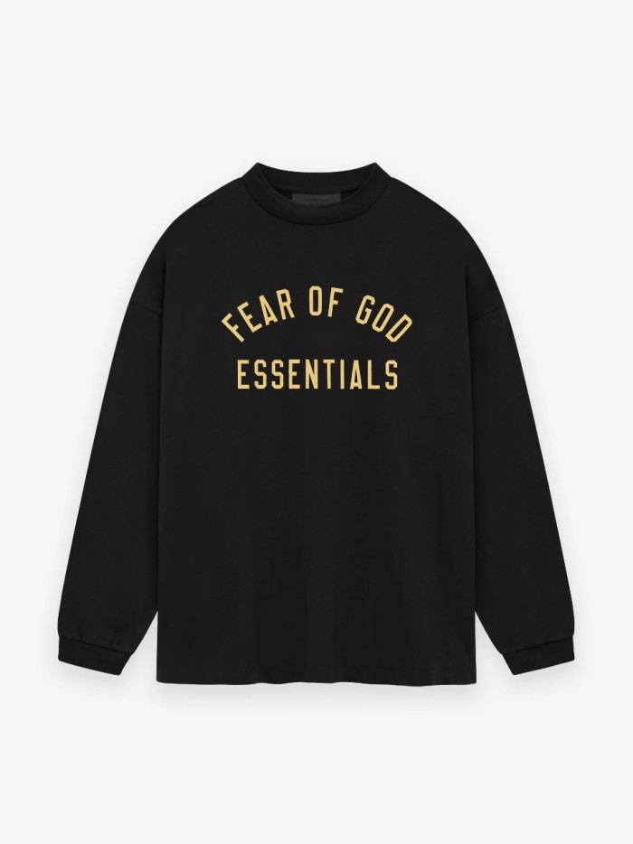 1:1 quality version Letter LOGO Round Neck Long Sleeve T-Shirt 2 colors