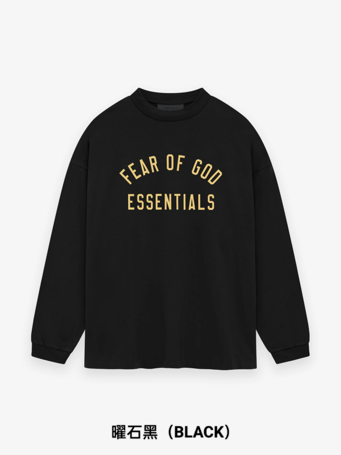 1:1 quality version Letter LOGO Round Neck Long Sleeve T-Shirt 2 colors