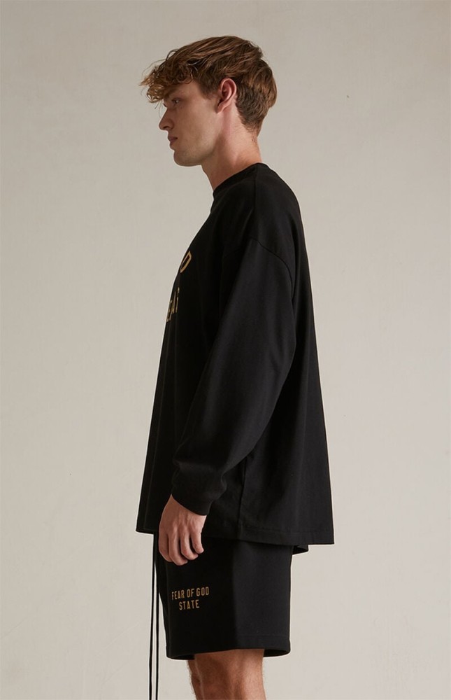 1:1 quality version Letter LOGO Round Neck Long Sleeve T-Shirt 2 colors