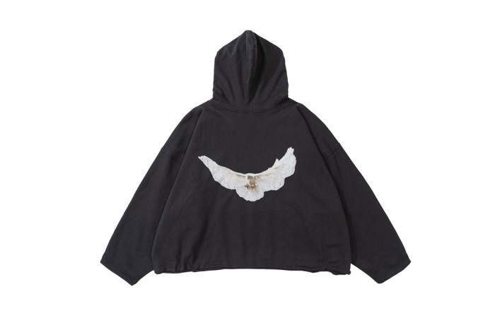 Tripartite Co-Branded Back Peace Dove Printed Hoodie 3 colors