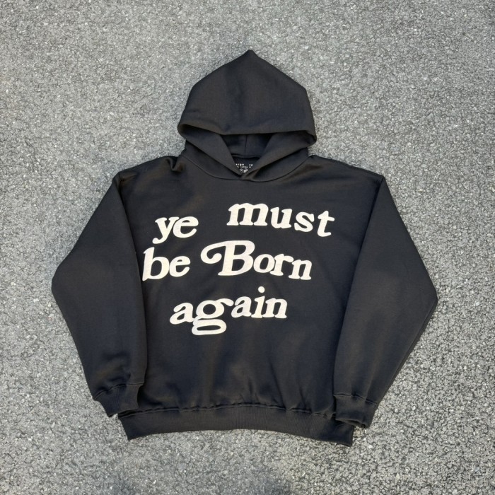 Must Be Born Again Foam Letter hoodie 8 colors