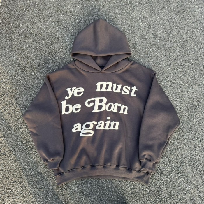 Must Be Born Again Foam Letter hoodie 8 colors