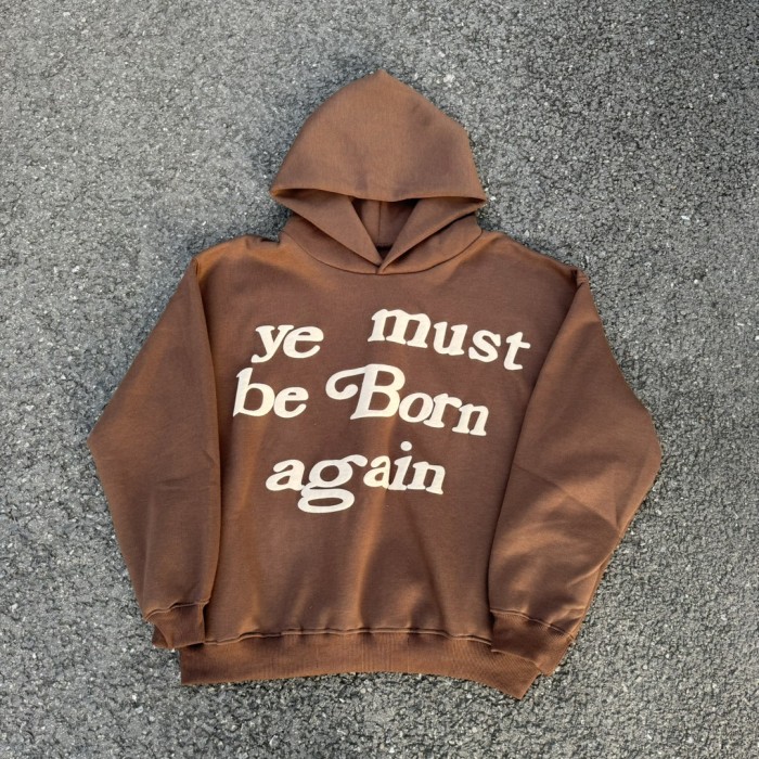 Must Be Born Again Foam Letter hoodie 8 colors