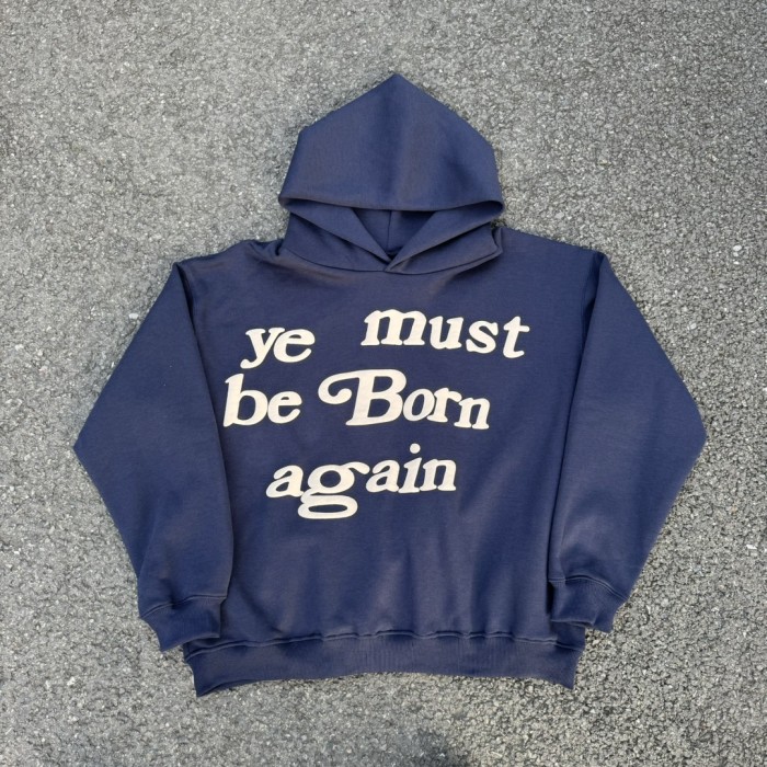 Must Be Born Again Foam Letter hoodie 8 colors