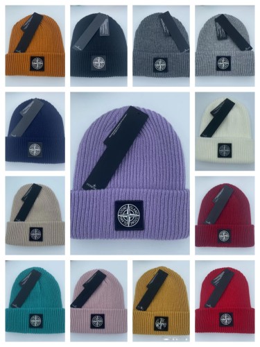 Compass Logo Solid Color Warm Knit Beanie 21 colors