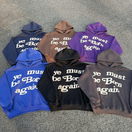 Must Be Born Again Foam Letter hoodie 8 colors
