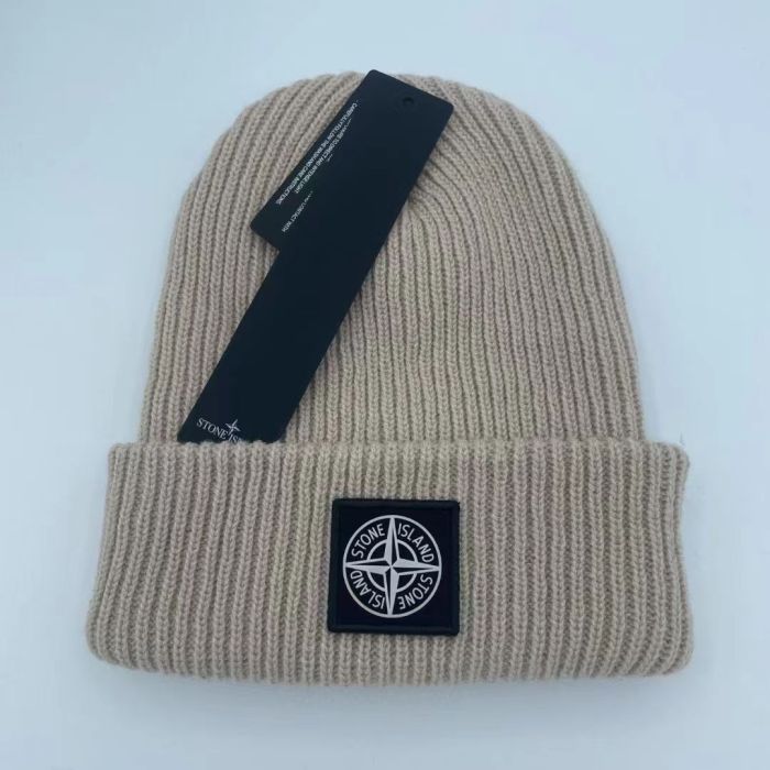 Compass Logo Solid Color Warm Knit Beanie 21 colors