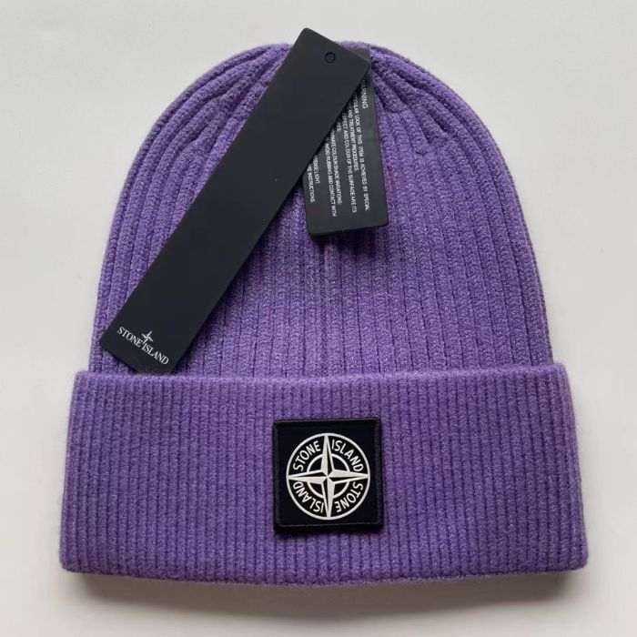 Compass Logo Solid Color Warm Knit Beanie 21 colors