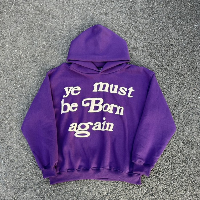 Must Be Born Again Foam Letter hoodie 8 colors