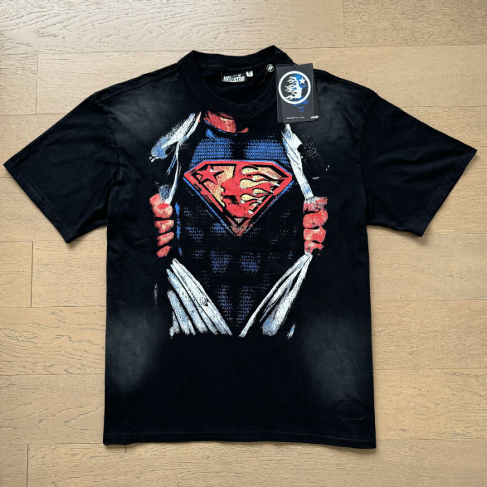 Superman Printed Aged Washed Version Tee