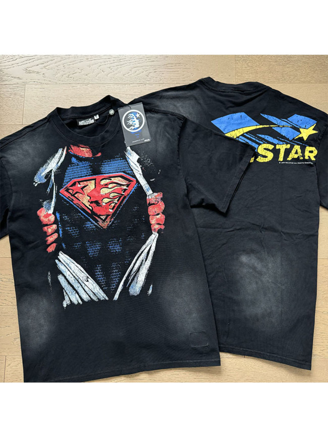 Superman Printed Aged Washed Version Tee