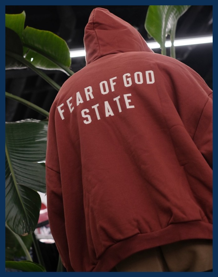 1:1 quality version STATE Embroidered Letter Zipper Hoodie 4 colors