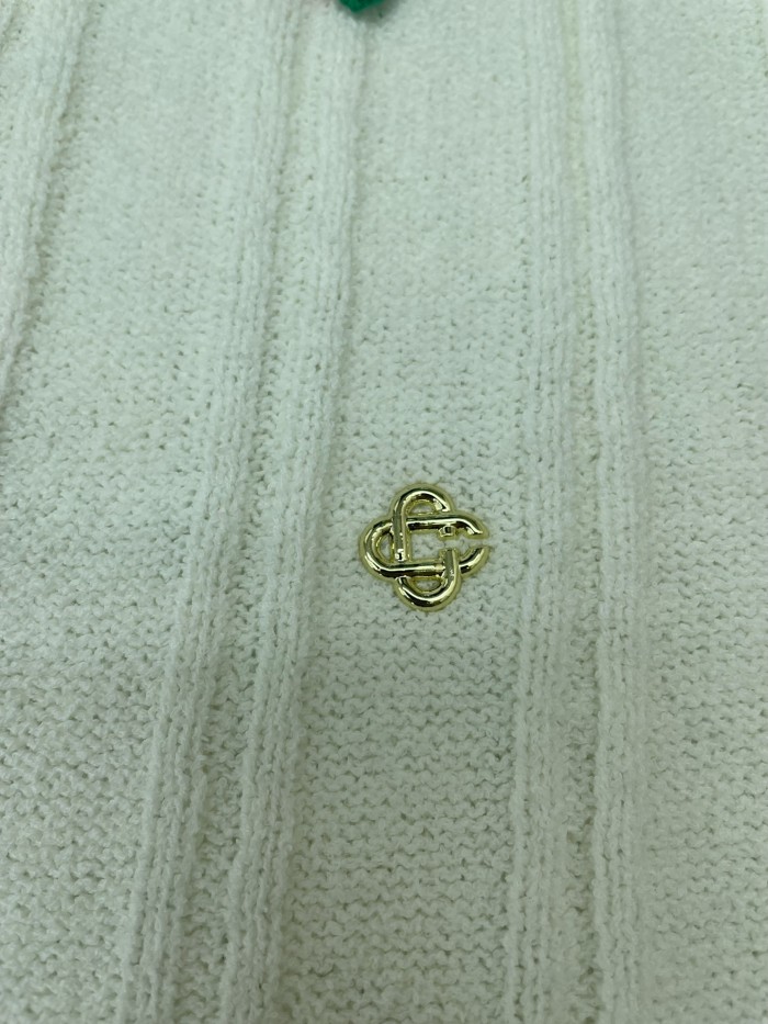 1:1 quality version Chest metal logo color match color knitted POLO shirt 2 colors