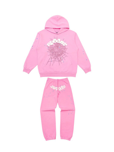 1:1 quality version Pink OG Spider Web Hoodie & Pants set