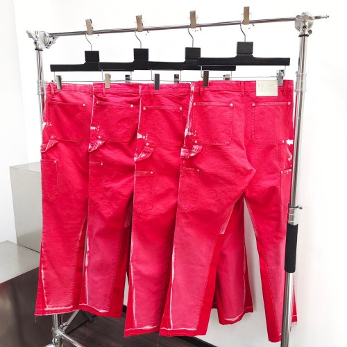 1:1 quality version Splash Ink Red cargo pants