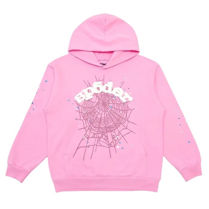 1:1 quality version Pink OG Spider Web Hoodie & Pants set