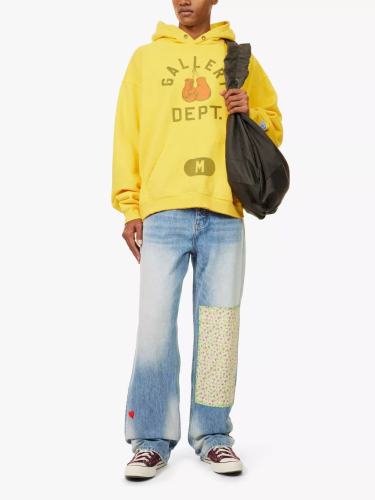 1:1 quality version Boxing Gloves Pocket M Letter Print Hoodie 2 colors