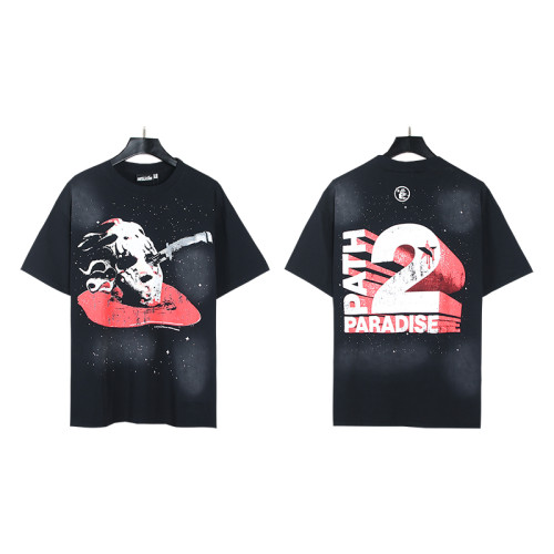 Skull Blood Park White Ink Dot Washed Version Tee