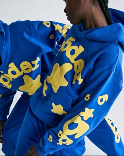 1:1 quality version Yellow Large Star Letter  Foam Print Hoodie & Pants Set