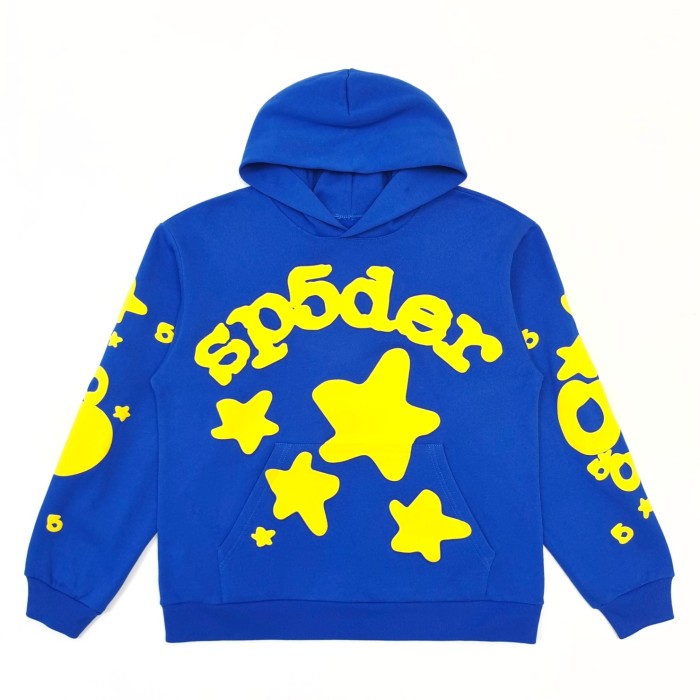 1:1 quality version Yellow Large Star Letter  Foam Print Hoodie & Pants Set