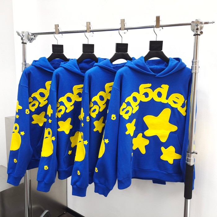 1:1 quality version Yellow Large Star Letter  Foam Print Hoodie & Pants Set