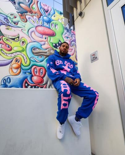1:1 quality version 555 Pink Star Print Hoodie
