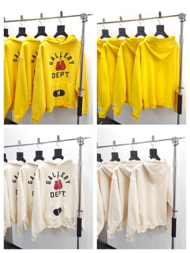 1:1 quality version Boxing Gloves Pocket M Letter Print Hoodie 2 colors