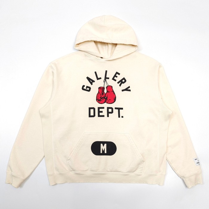 [buy more save more][Big & Tall for weights up to 260 lbs]1:1 quality version Boxing Gloves Pocket M Letter Print Hoodie 2 colors
