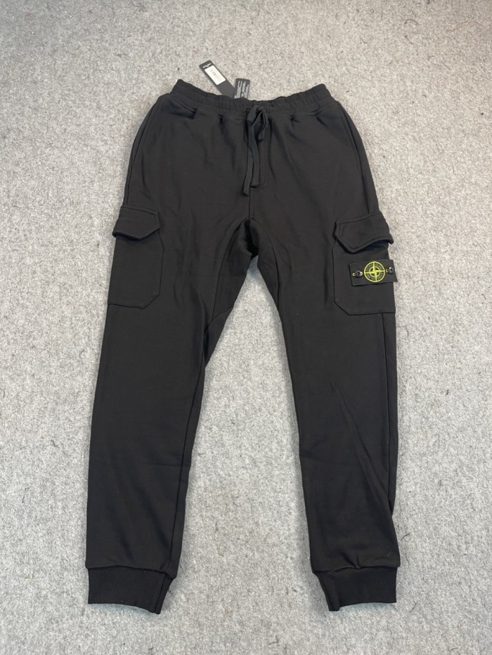 [buy more save more] Pocket Badge Embroidery Solid Color Drawstring Sweatpants