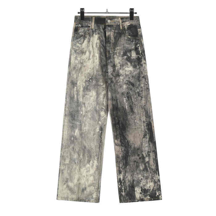 [buy more save more] Vintage Splash Ink Mineral Low Rise Wide Leg Jeans