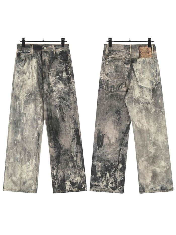 [buy more save more] Vintage Splash Ink Mineral Low Rise Wide Leg Jeans