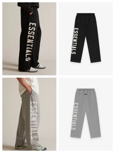 1:1 quality version ESS Side Letter Big Logo Straight Leg Sweatpants 2 colors
