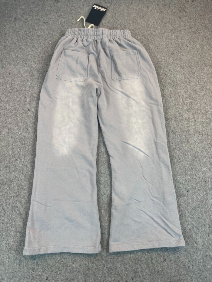 Side Seam Side Face Goddess Logo Ribbed Washed Version Pants
