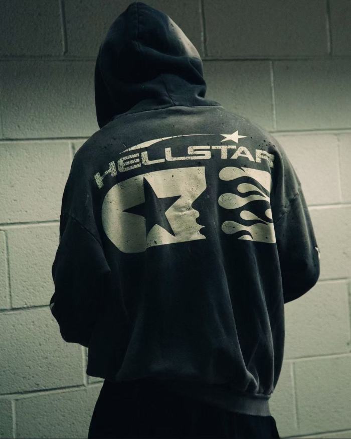 1:1 quality version Splash Ink Washed Aged Zipper Hoodie with NFC tag