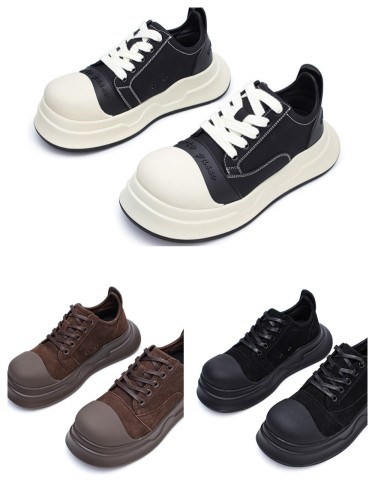 [buy more save more]Ugly cute big head shoes heightened thick bottom plate shoes 3 colors【With shoebox】
