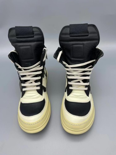 1:1 quality version Vintage black and white colorblocking heightening thick soled boots