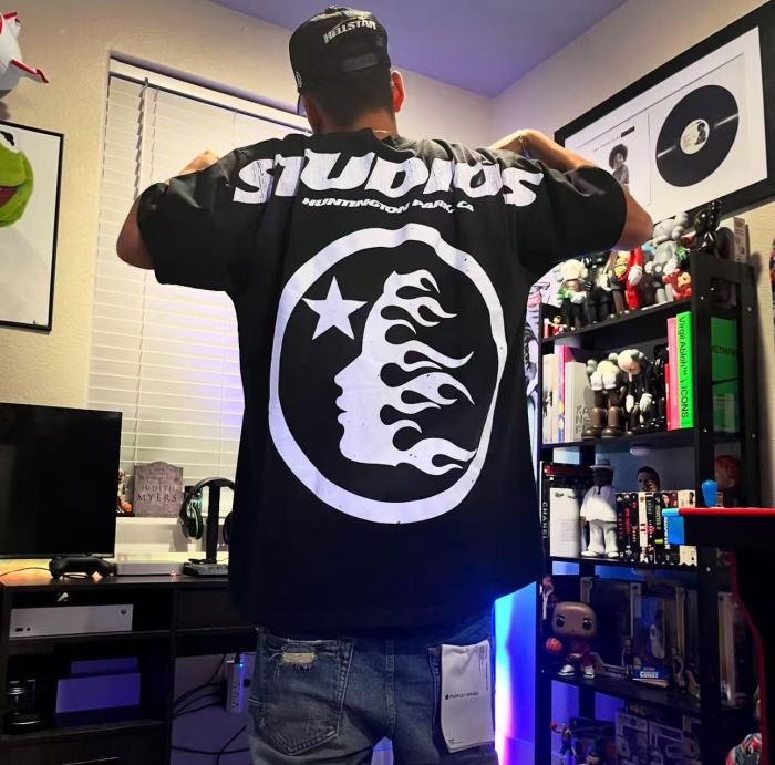 [Big & Tall for weights up to 260 lbs]1:1 quality version Sideways Goddess Logo Large Letter Washed Tee with NFC tag