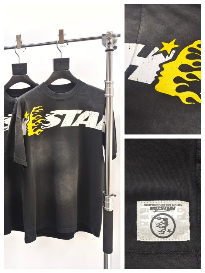 [Big & Tall for weights up to 260 lbs]1:1 quality version Sideways Goddess Logo Large Letter Washed Tee with NFC tag