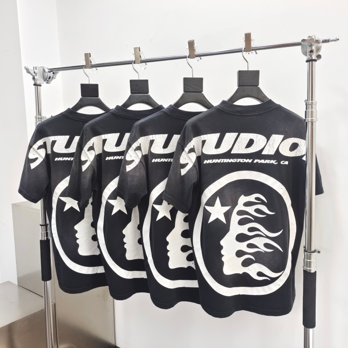 [Big & Tall for weights up to 260 lbs]1:1 quality version Sideways Goddess Logo Large Letter Washed Tee with NFC tag