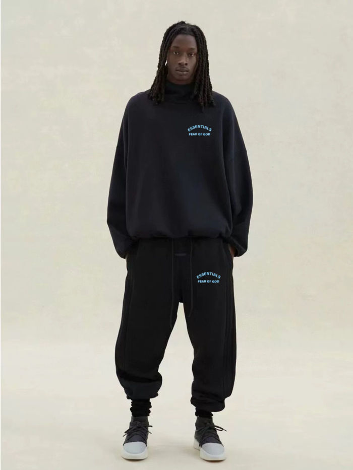 [buy more save more]1:1 quality version Half Arc Blue Logo Hoodie & Sweatpants Set 2 colors