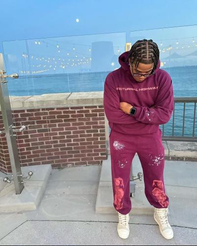 1:1 quality version SP Highway Monogrammed Hoodie & Pants Set