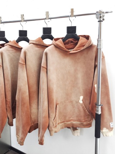1:1 quality version Brown White Spotted Aged Hoodie