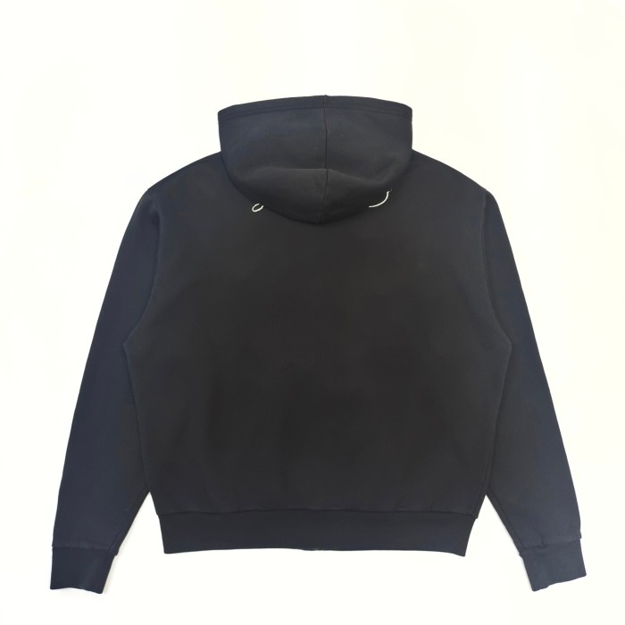 1:1 quality version Small Face Print on Chest zipper Hoodie with NFC tag