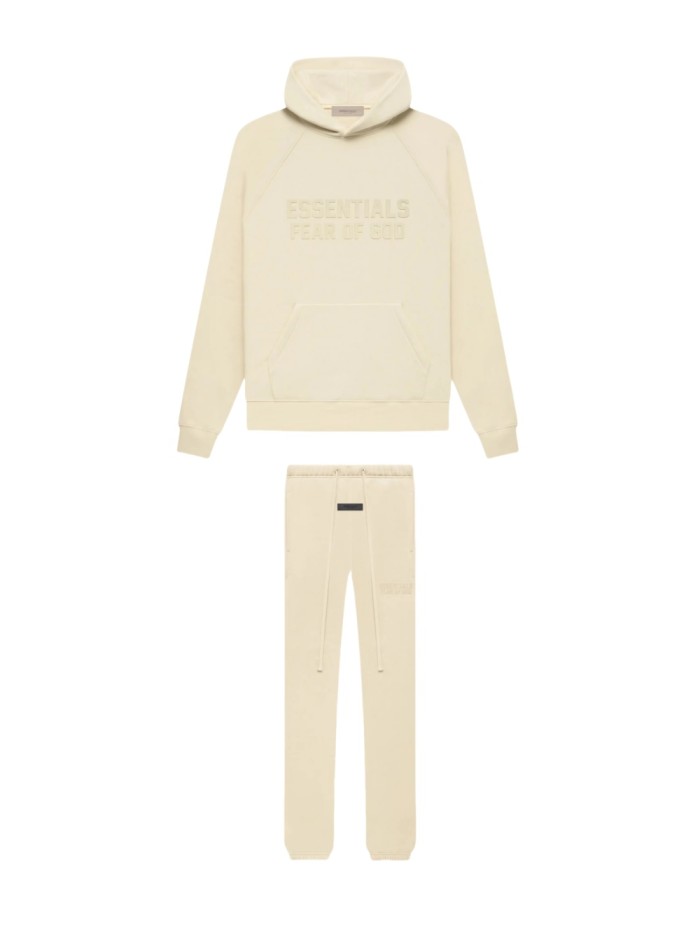 1:1 quality version Cubic Double Flocked Letter Logo Hoodie & Sweatpants Set 6 colors