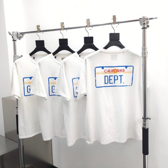 [Big & Tall for weights up to 260 lbs]1:1 quality version Blue License Plate Print Tee