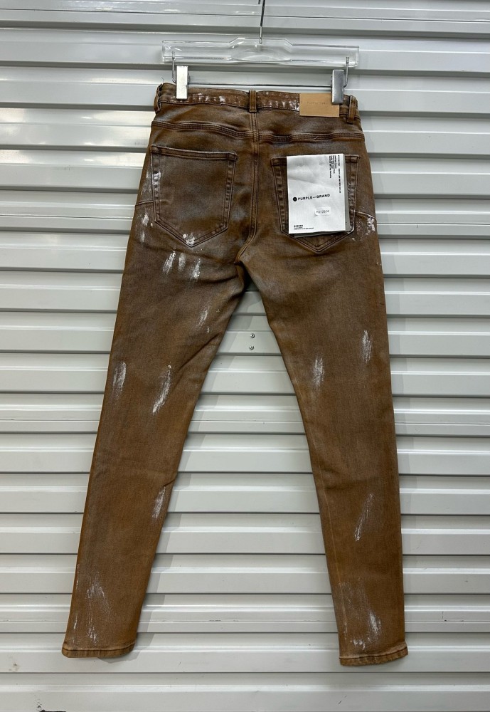 1:1 quality version Mud-dyed white ink distressed jeans